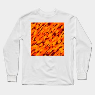 Orange Camouflage Long Sleeve T-Shirt